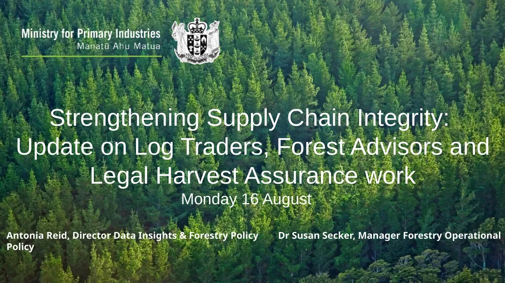 Strengthening Supply Chain Integrity: Update on - slide 1 of 12