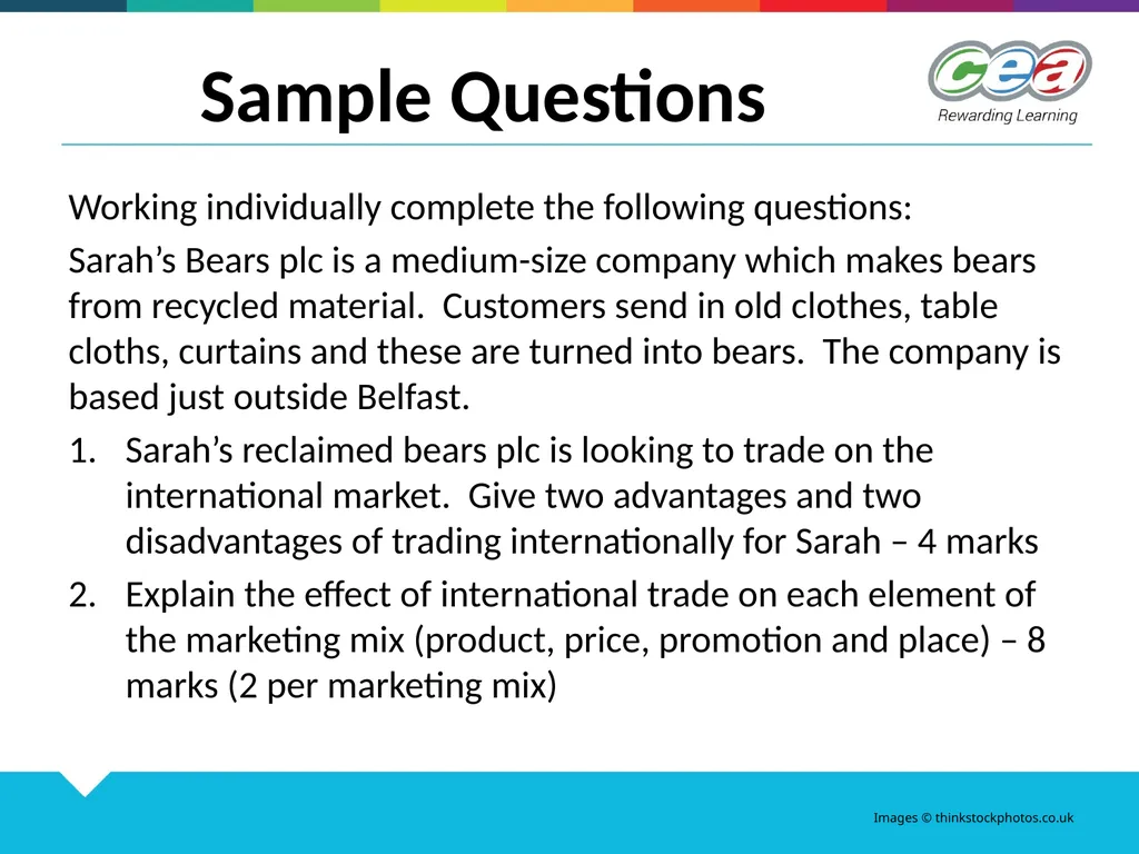 GCSE Business Studies Unit 1 Starting a Business - slide 12 of 14