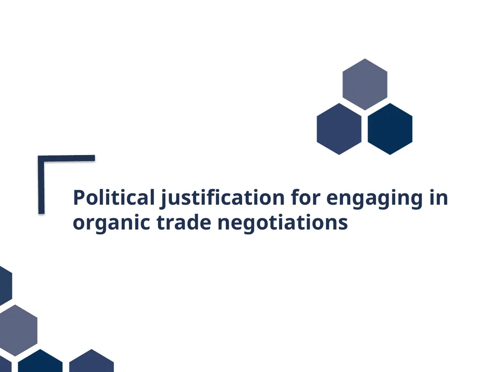 Pursuing organic equivalence arrangements - slide 2 of 12