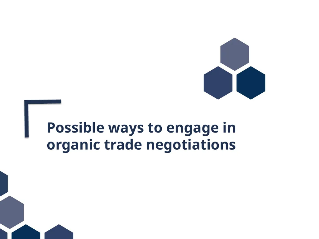 Pursuing organic equivalence arrangements - slide 4 of 12