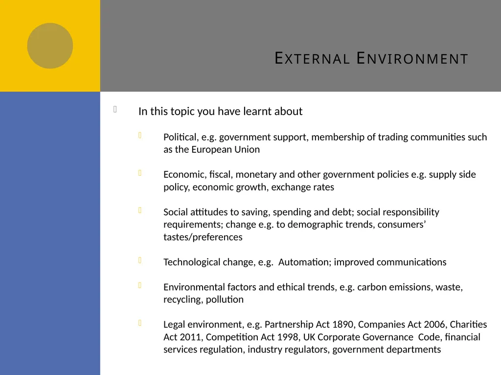 External Environment C1 External environment - slide 46 of 46