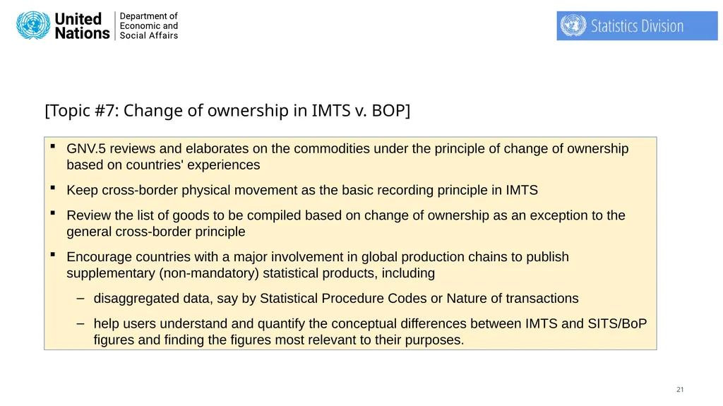 Secretariat of the Task Team on International - slide 21 of 28