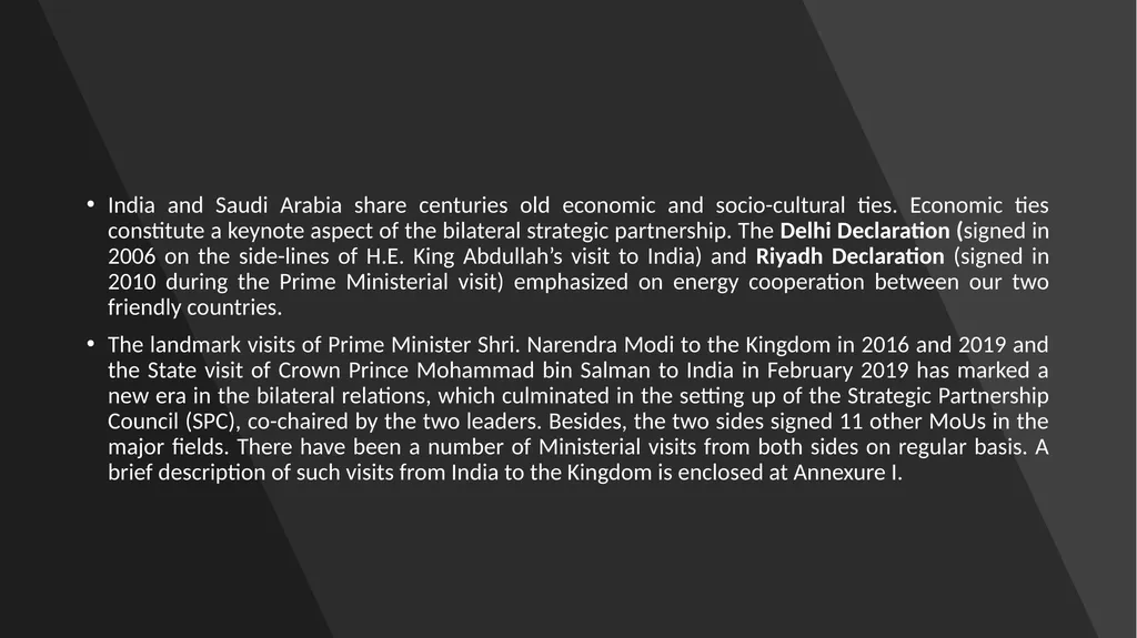 India and Saudi Arabia share centuries old - slide 1 of 19