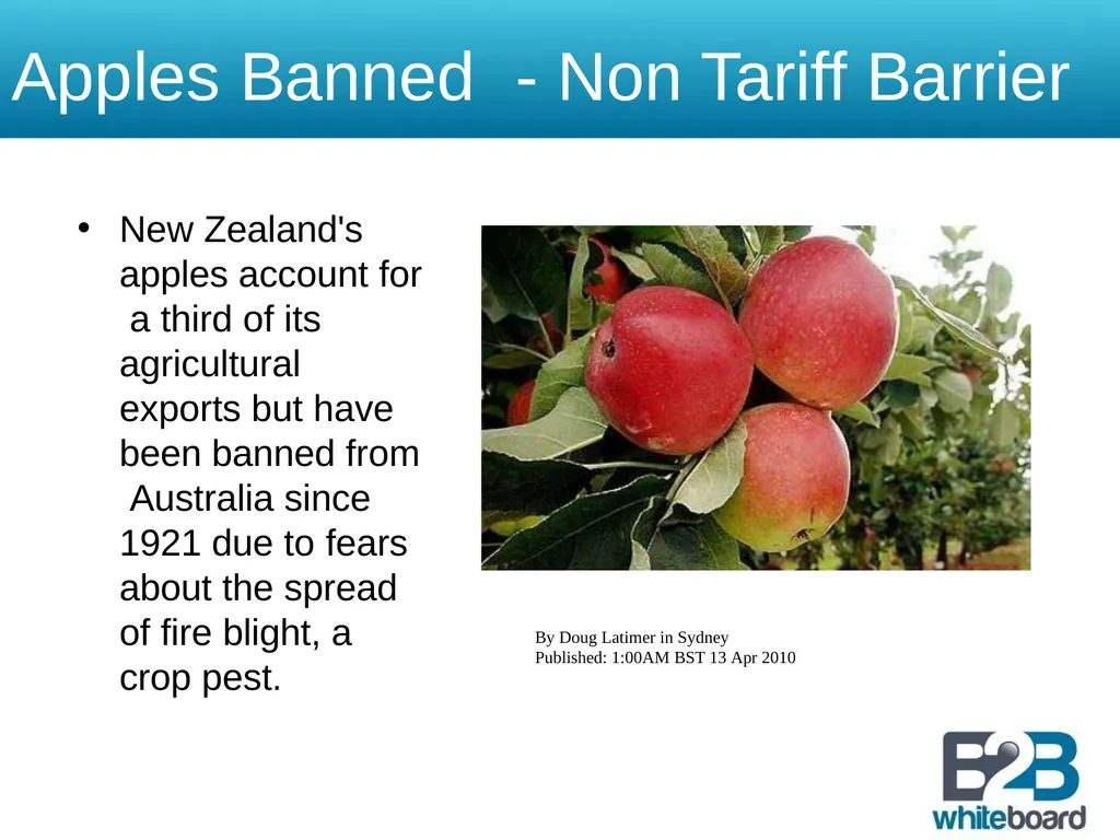 Tariff and Non – Tariff Barriers Overview Trade - slide 8 of 13