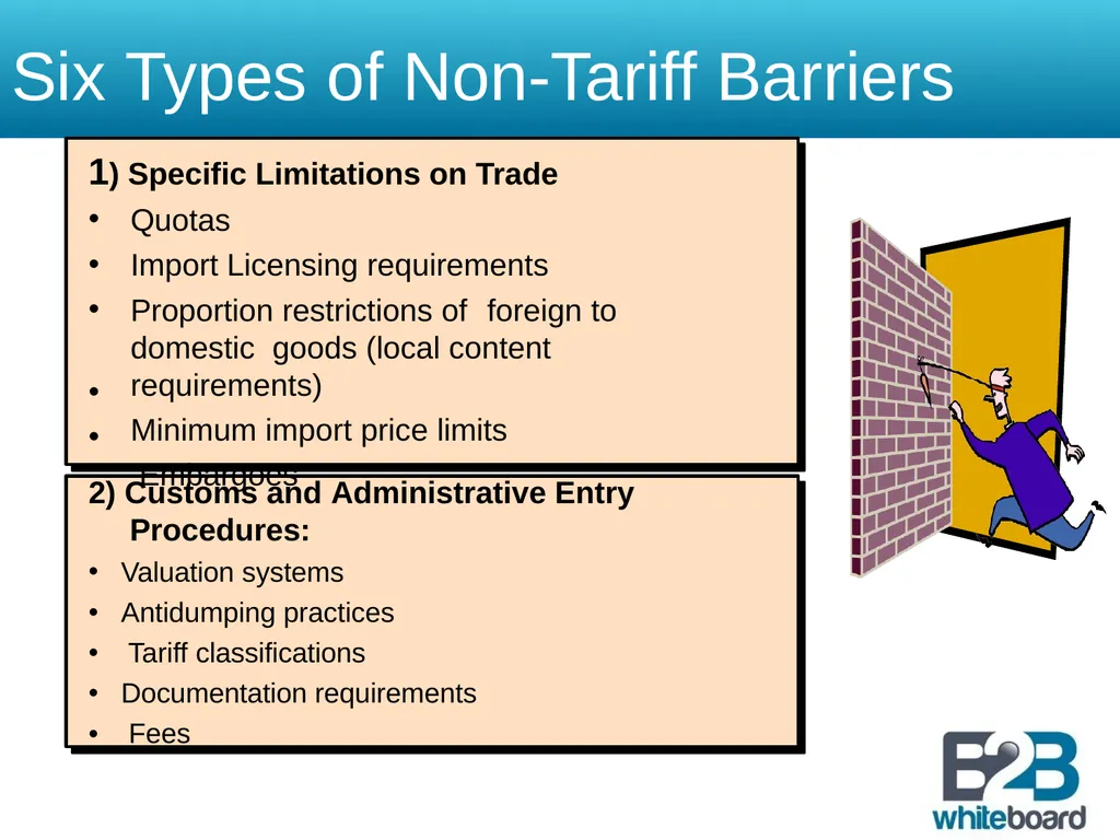 Tariff and Non – Tariff Barriers Overview Trade - slide 5 of 13