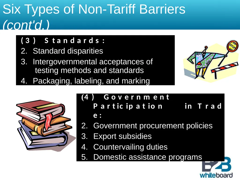 Tariff and Non – Tariff Barriers Overview Trade - slide 6 of 13