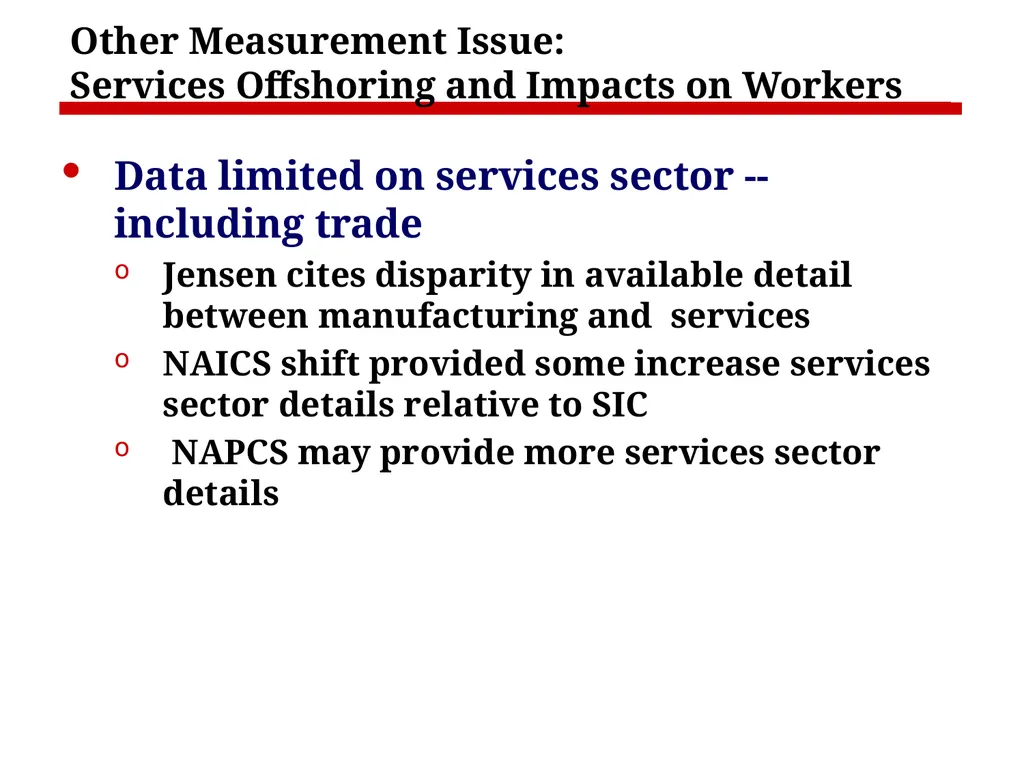 Measurement Issues Arising from the Growth of - slide 15 of 18