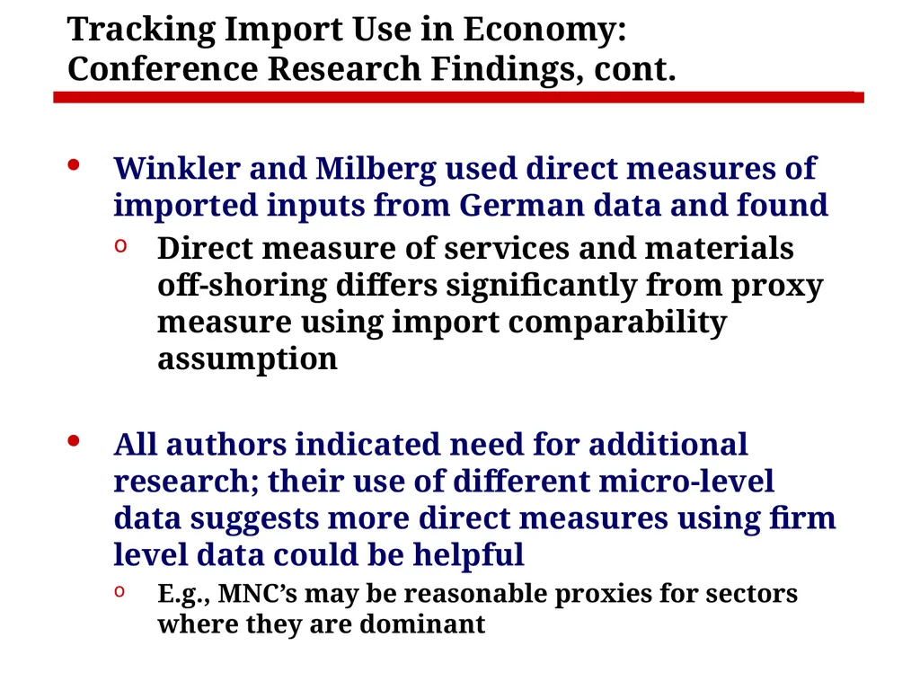 Measurement Issues Arising from the Growth of - slide 13 of 18
