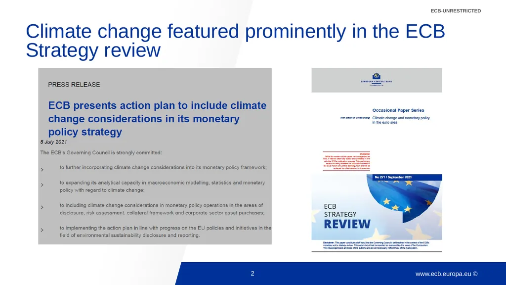 Climate change and monetary policy: some takeaways - slide 2 of 40