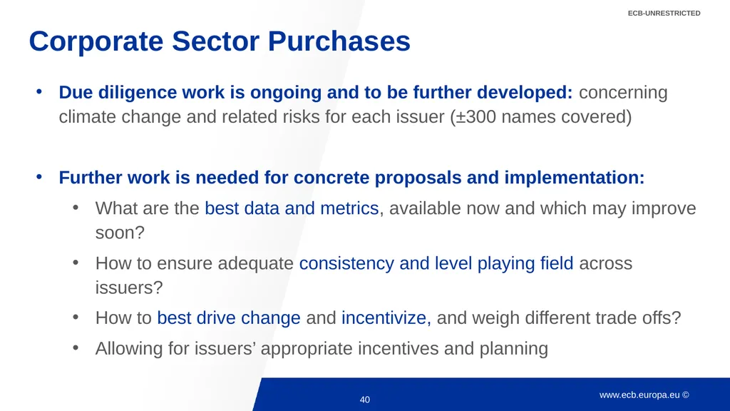 Climate change and monetary policy: some takeaways - slide 40 of 40
