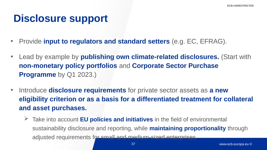 Climate change and monetary policy: some takeaways - slide 37 of 40