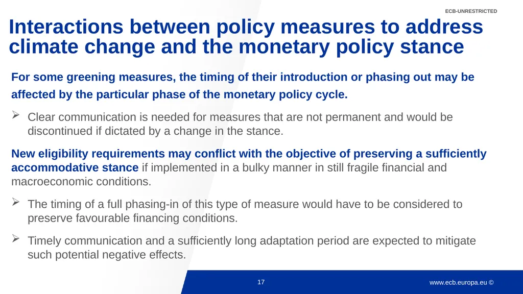 Climate change and monetary policy: some takeaways - slide 17 of 40