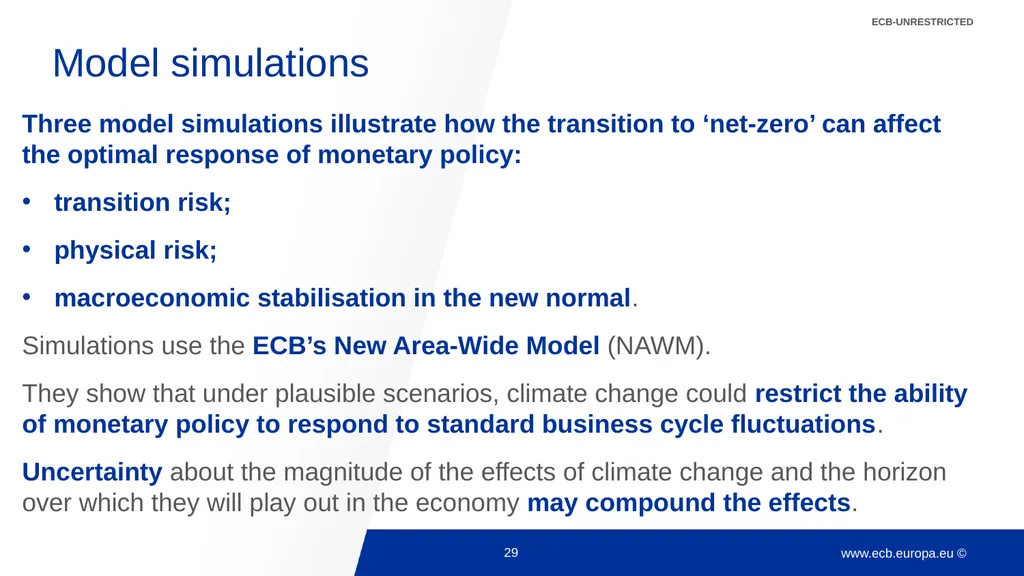 Climate change and monetary policy: some takeaways - slide 29 of 40