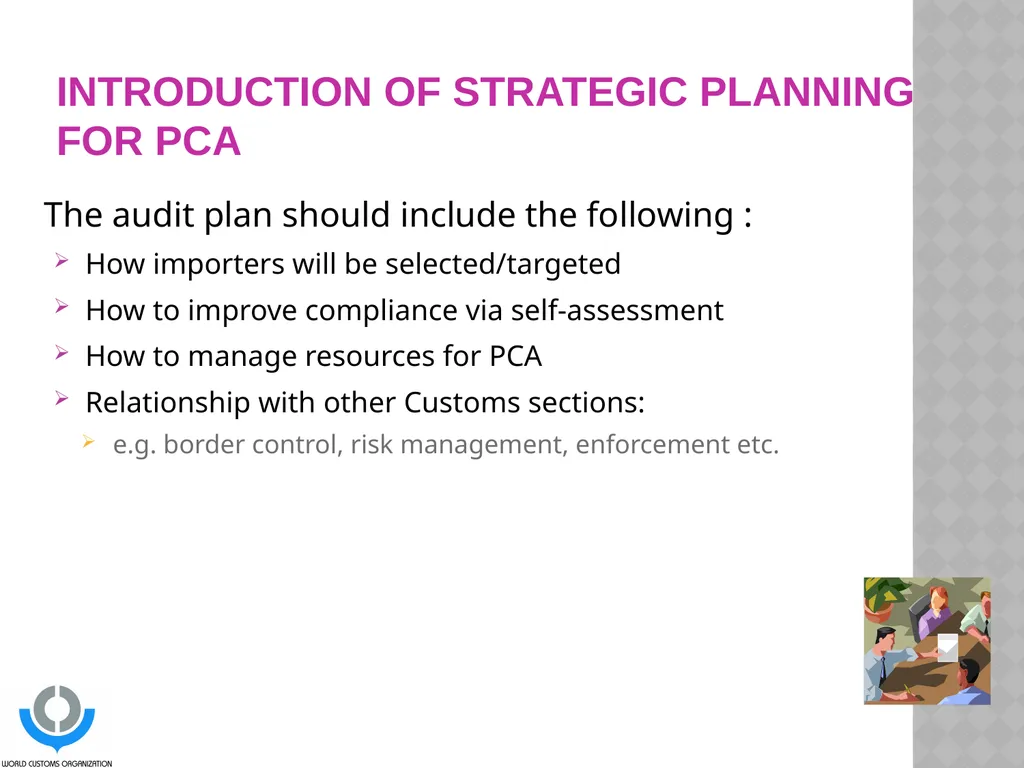 STRATEGIC PLANNING FOR Post-Clearance Audit (PCA) - slide 12 of 16
