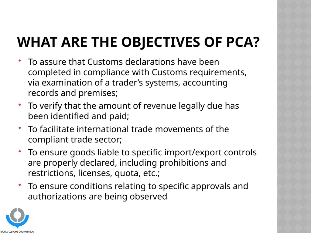 STRATEGIC PLANNING FOR Post-Clearance Audit (PCA) - slide 4 of 16
