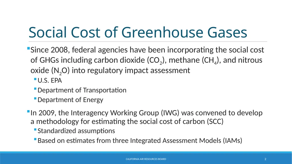 The Social Cost of Methane Emily Wimberger Chief - slide 2 of 8