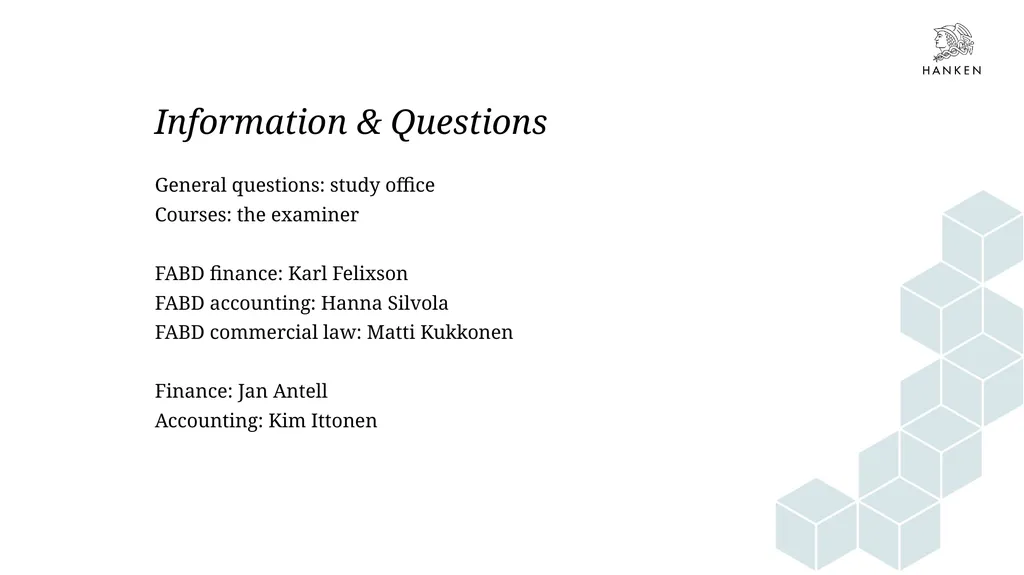 Orientation days Financial analysis and business - slide 4 of 14