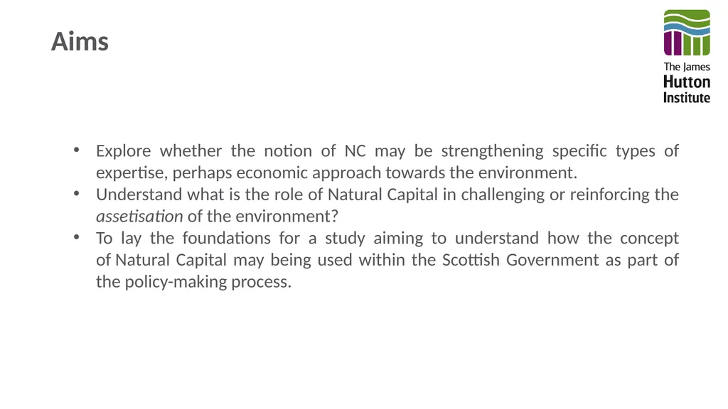 Evidence – Based policymaking? Understanding - slide 4 of 13