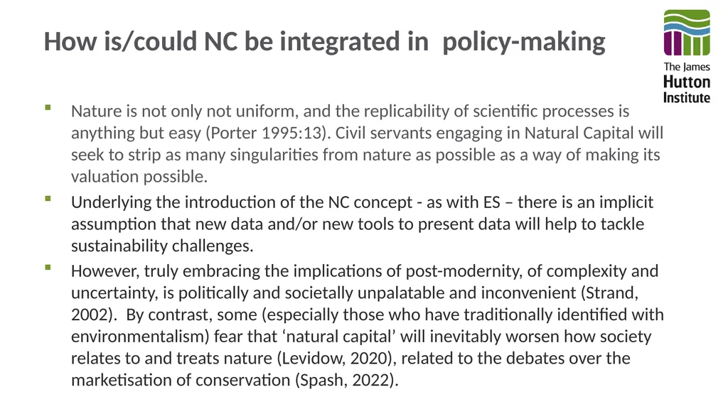 Evidence – Based policymaking? Understanding - slide 11 of 13