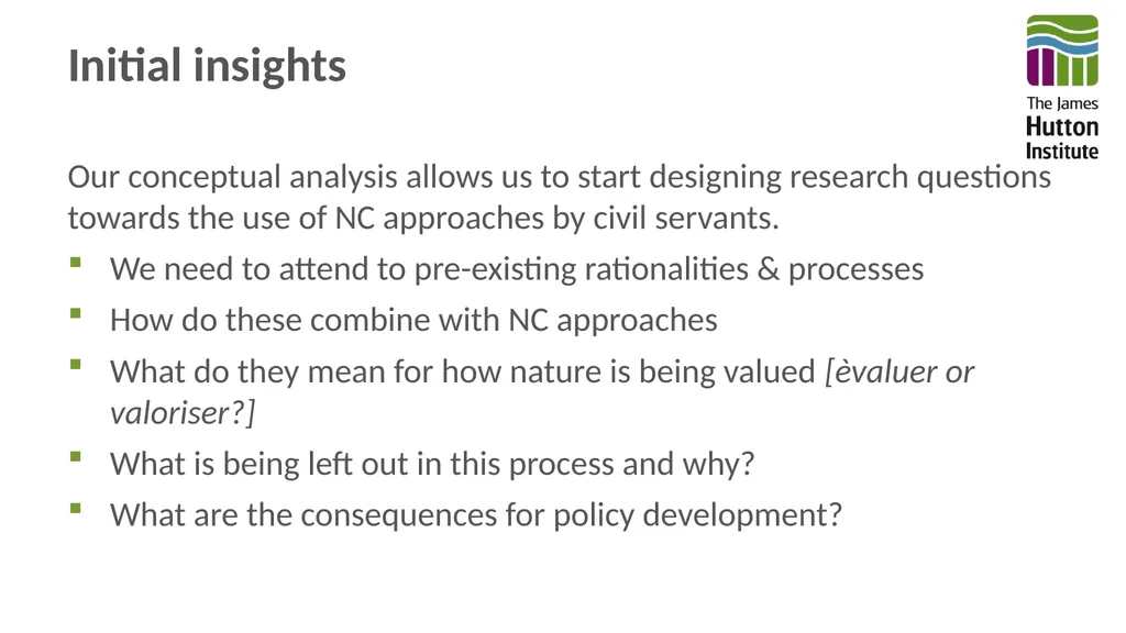 Evidence – Based policymaking? Understanding - slide 12 of 13