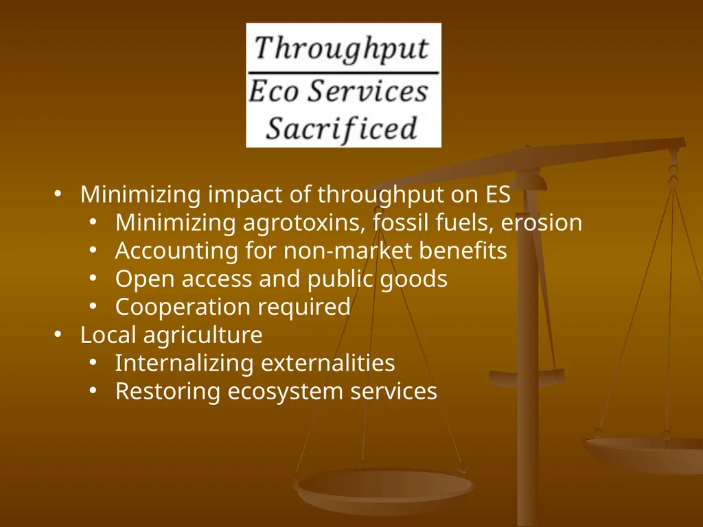 Local Agriculture, Global Ecosystems, and Human - slide 21 of 22