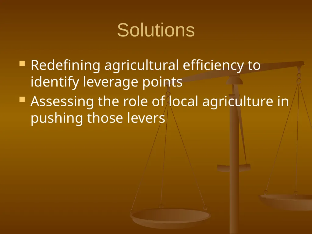 Local Agriculture, Global Ecosystems, and Human - slide 16 of 22