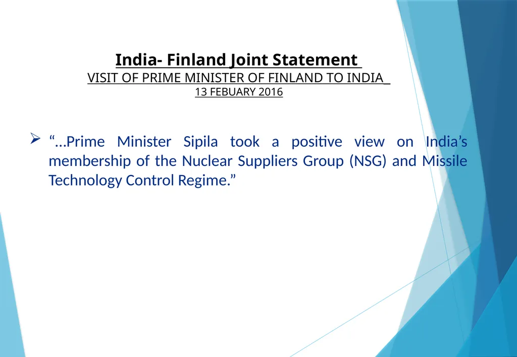 INDIA IN THE NUCLEAR SUPPLIERS GROUP (NSG) Amb. - slide 16 of 17