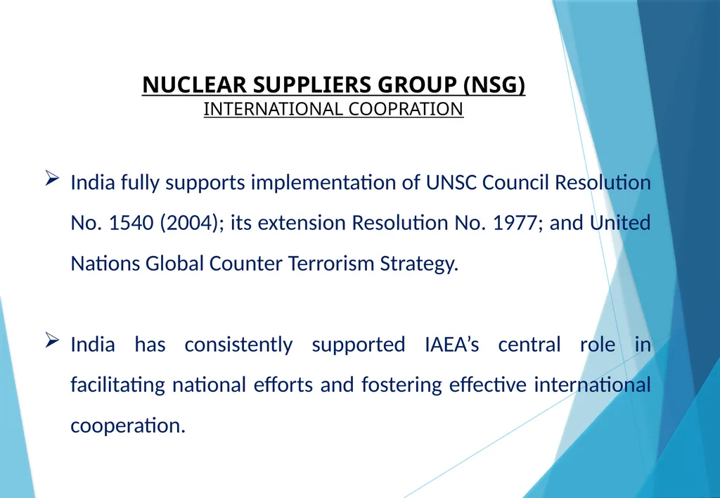 INDIA IN THE NUCLEAR SUPPLIERS GROUP (NSG) Amb. - slide 6 of 17