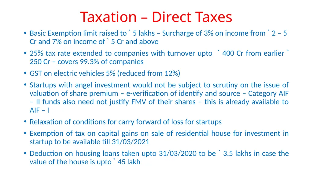 Budget - 2019 My Views By YVST Sai Commissioner of - slide 10 of 15