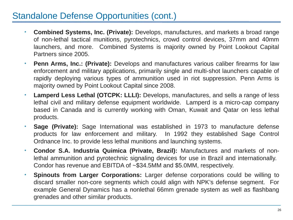 National Presto Industries: Sum of the Parts Makes - slide 26 of 32