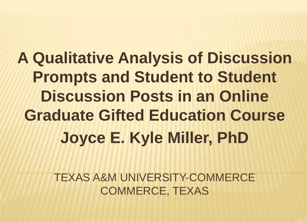 Texas a&m university-commerce Commerce, texas A - slide 1 of 54