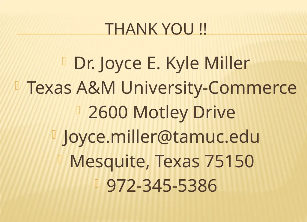 Texas a&m university-commerce Commerce, texas A - slide 54 of 54