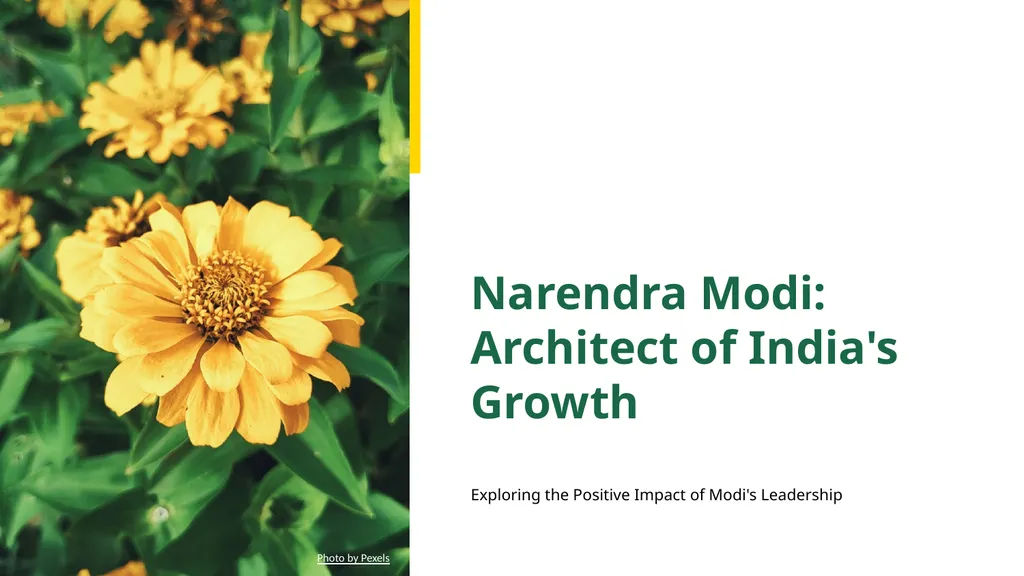 Narendra Modi: Architect of India's Growth - slide 1 of 14