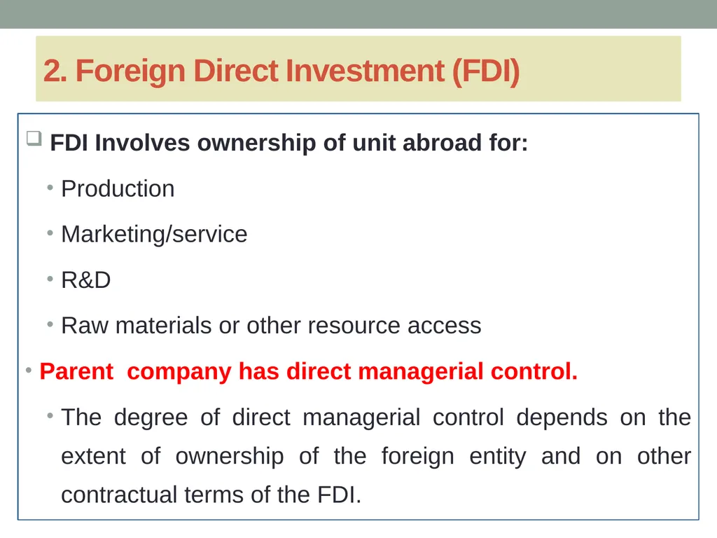 Chapter 2 International Market Entry Strategies - slide 13 of 23