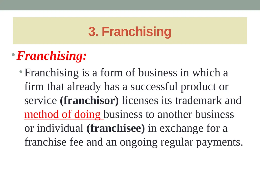 Chapter 2 International Market Entry Strategies - slide 16 of 23