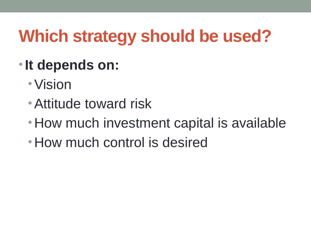 Chapter 2 International Market Entry Strategies - slide 5 of 23