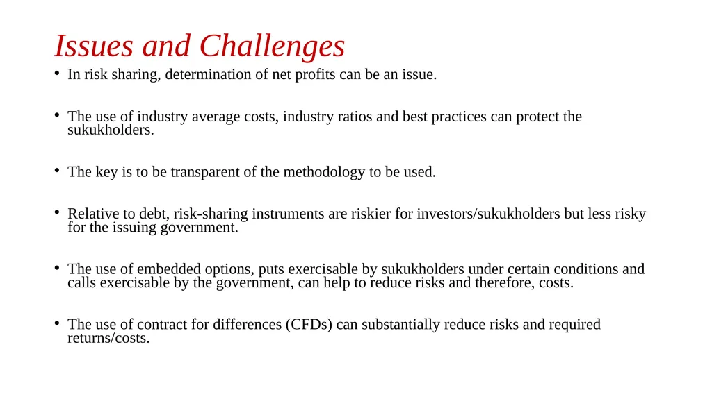 Using Innovative Sukuk Structures to finance - slide 30 of 33