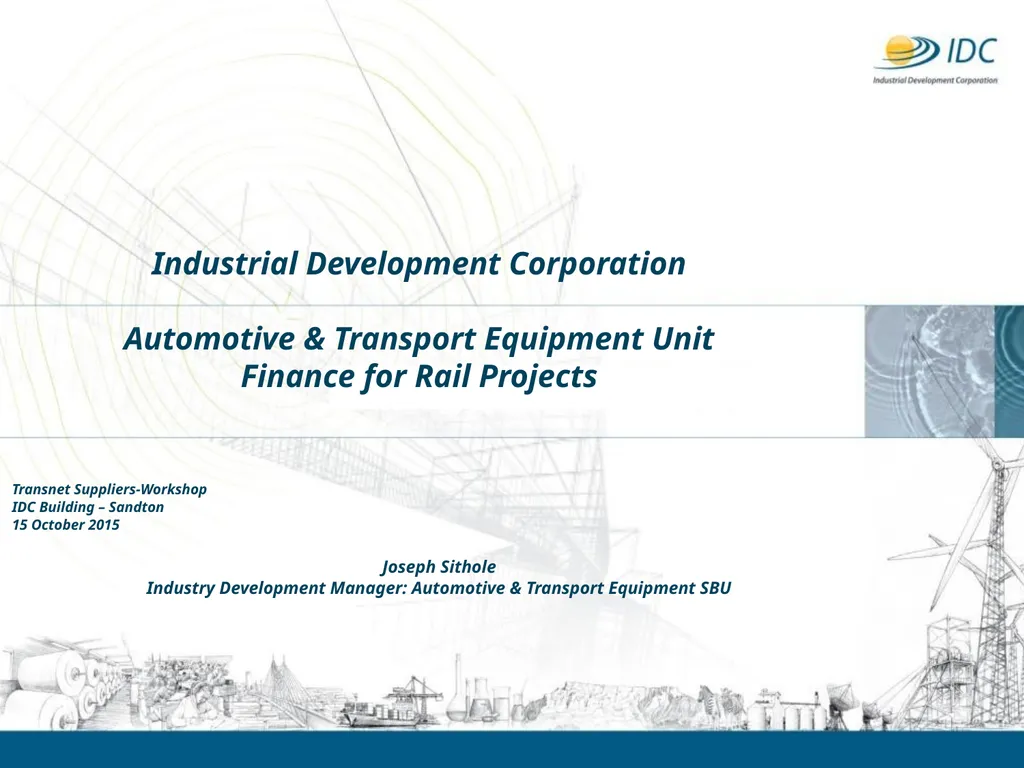 Industrial Development Corporation Automotive & - slide 1 of 23