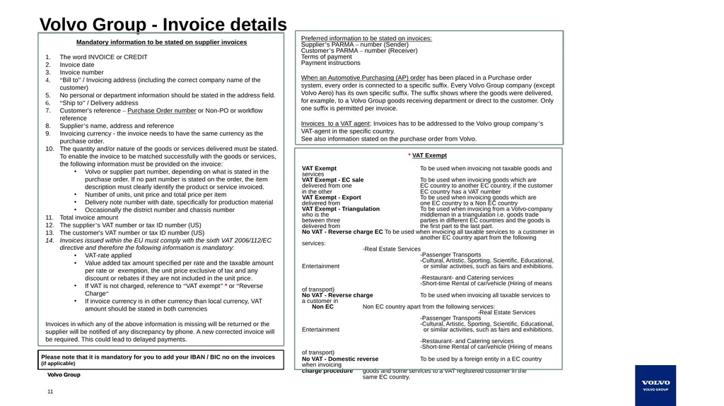 Instructions for suppliers to submit invoices - slide 11 of 15
