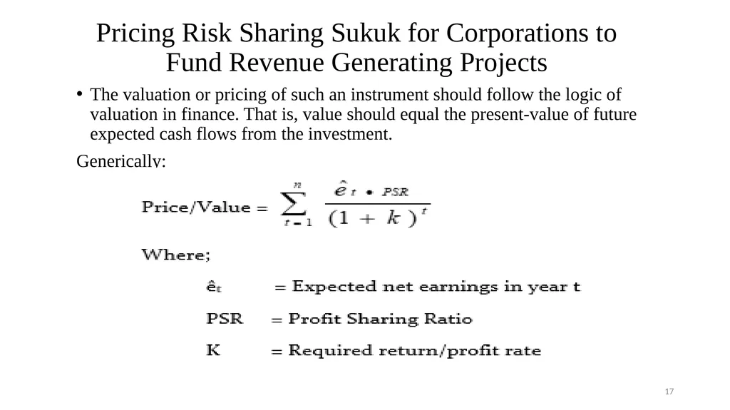 Innovative Islamic Capital Market Instruments A - slide 17 of 34