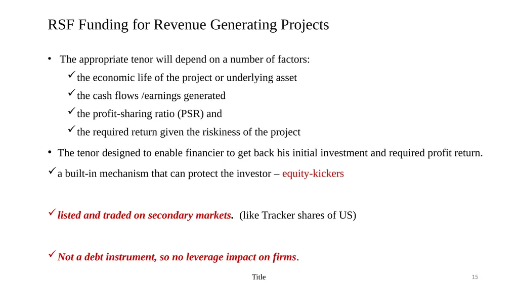 Innovative Islamic Capital Market Instruments A - slide 15 of 34