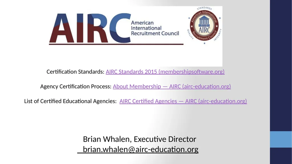The American International Recruitment Council - slide 13 of 13