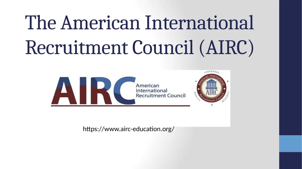 The American International Recruitment Council - slide 1 of 13