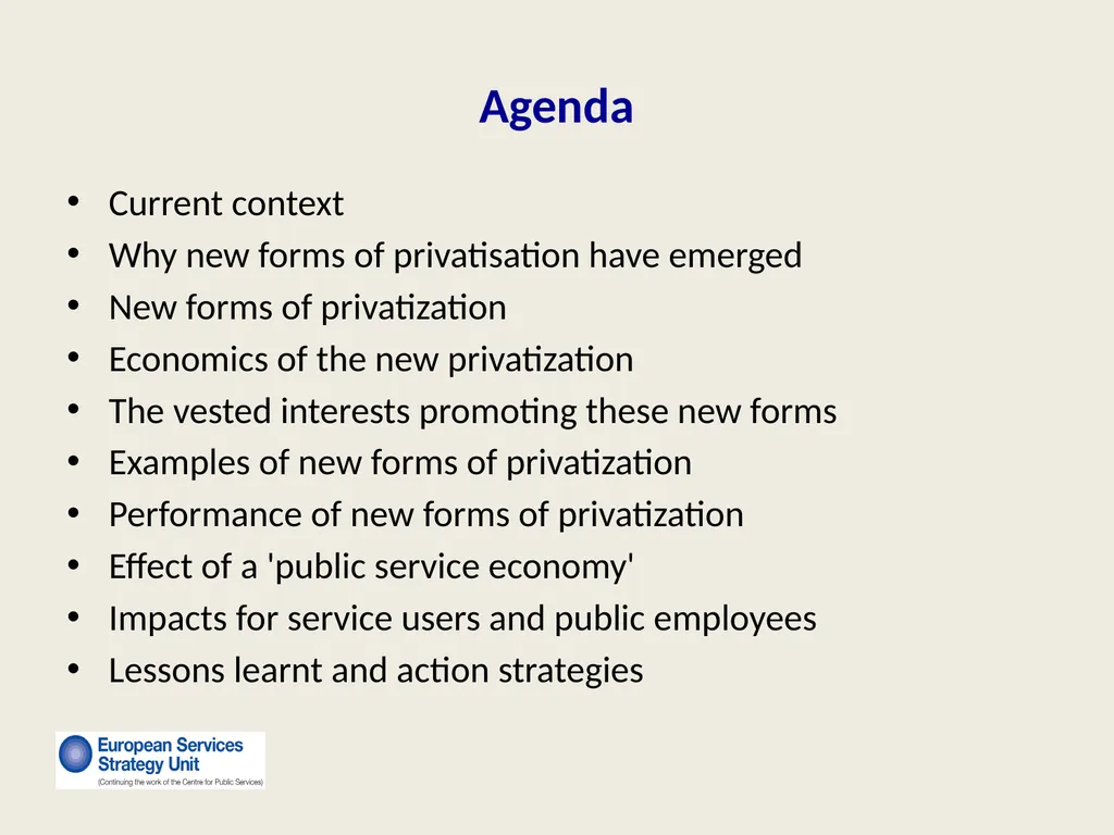 New Forms of Privatization Making It Public: - slide 2 of 25