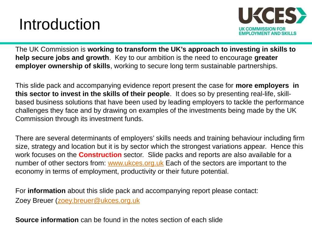 Sector Skills Insights: Construction Introduction - slide 2 of 24