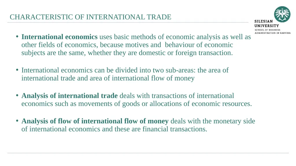 Pure Theory of Trade Lesson I Ingrid Majerova - slide 3 of 22