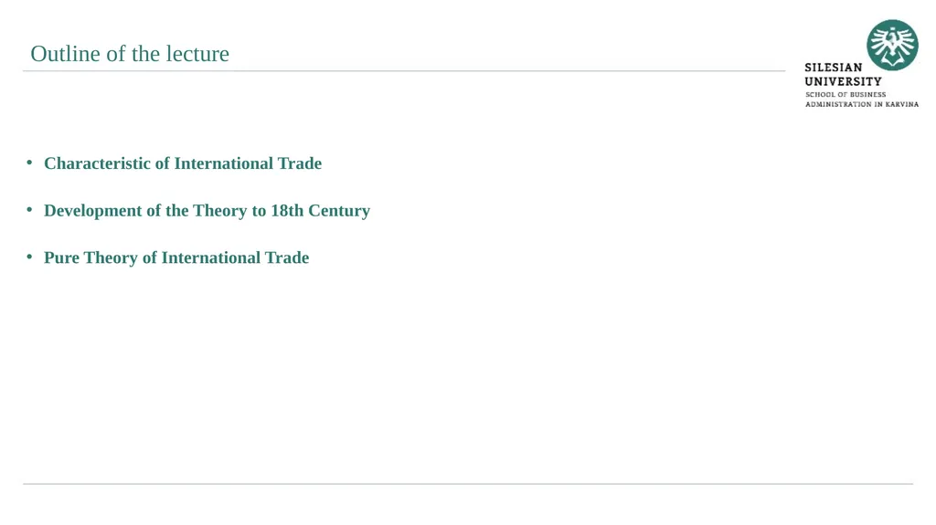 Pure Theory of Trade Lesson I Ingrid Majerova - slide 2 of 22