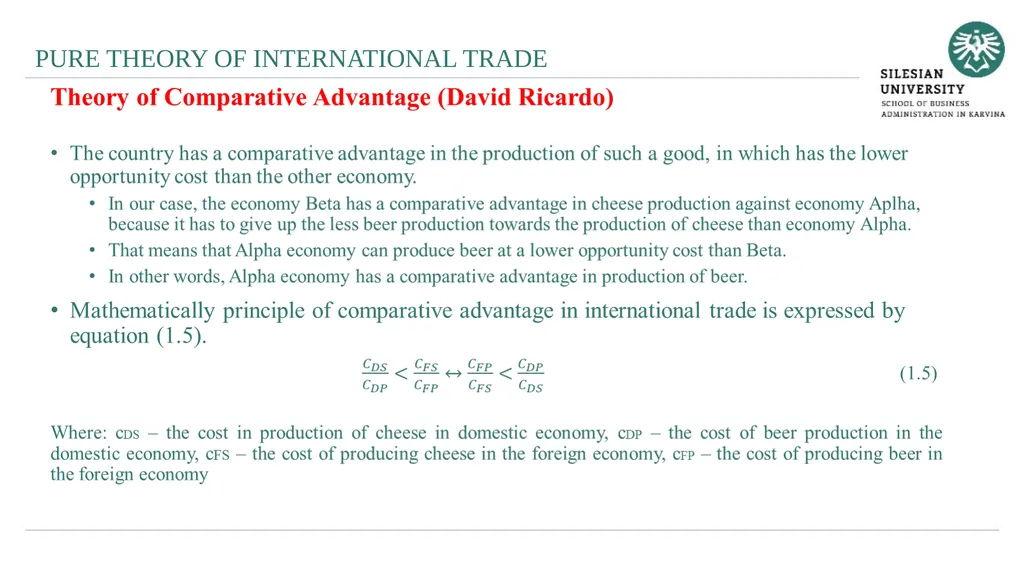 Pure Theory of Trade Lesson I Ingrid Majerova - slide 18 of 22