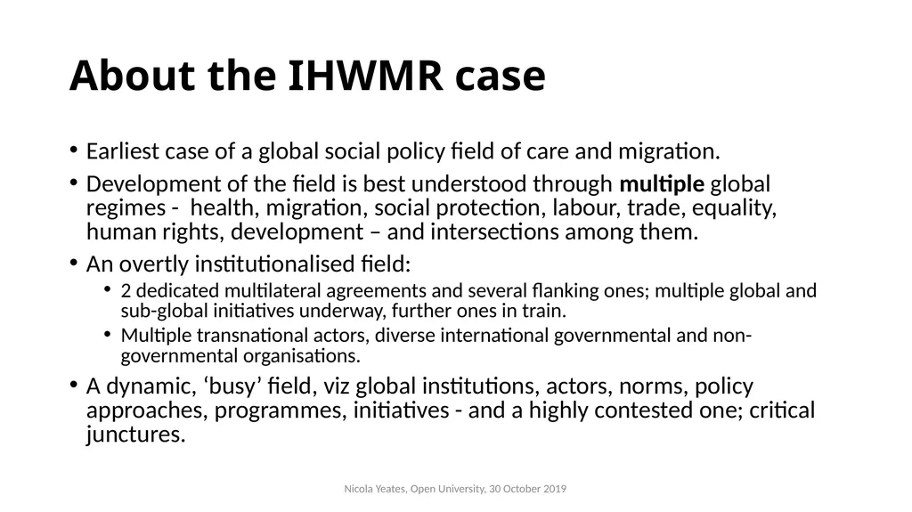 Global health labour migration: gender, global - slide 7 of 12