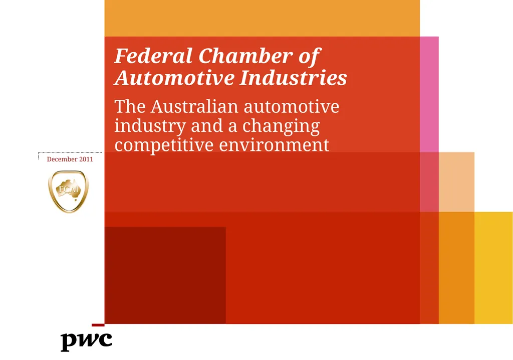 Federal Chamber of Automotive Industries The - slide 1 of 25